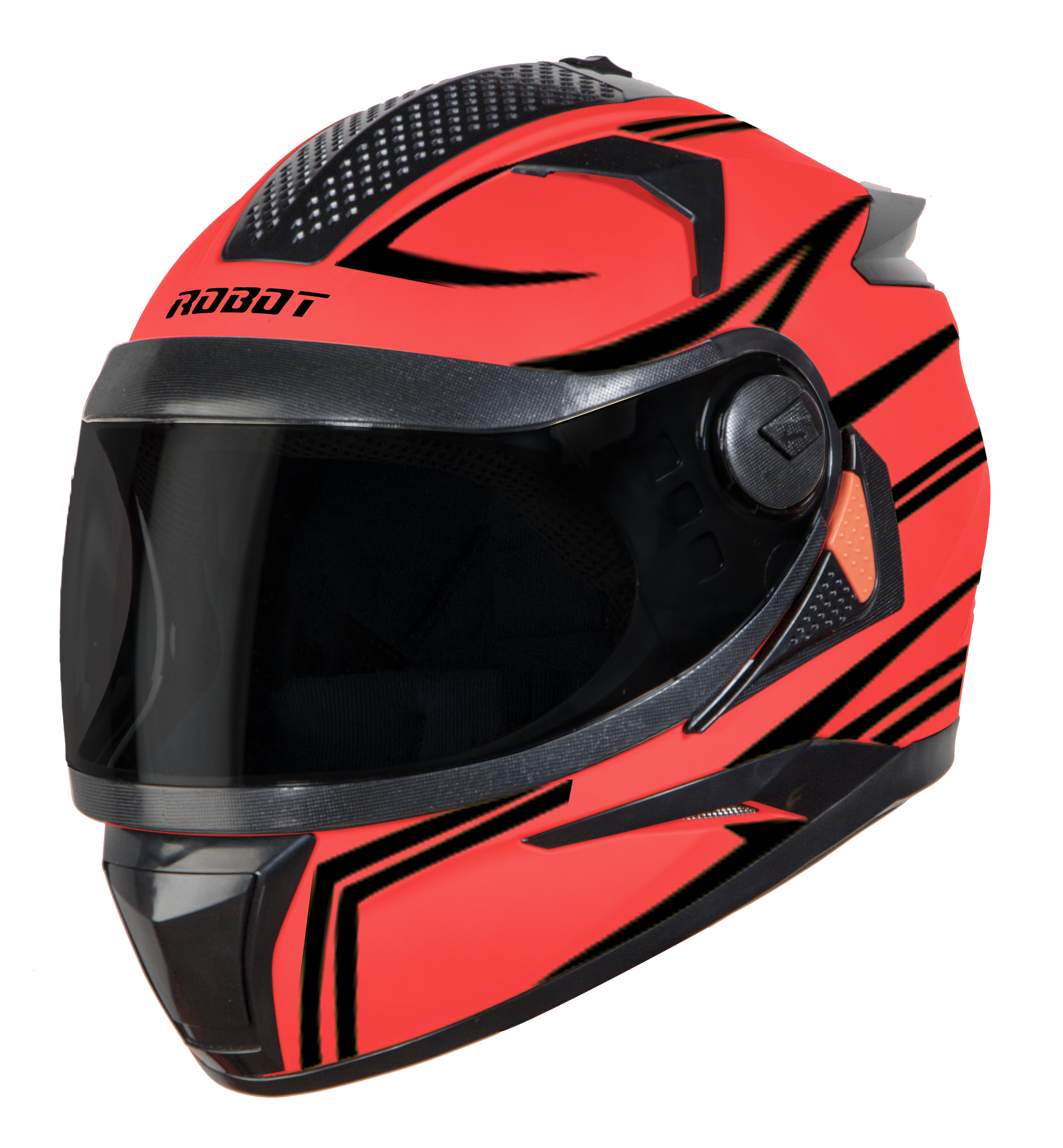 SBH-17 ROBOT REFLECTIVE GLOSSY FLUO WATERMELON (FITTED WITH CLEAR VISOR EXTRA SMOKE VISOR FREE)
